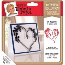 Leonie Pujol Entwined Collection Funky Heart - Lovely Bubbles Overlay Die
