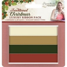 Crafter's Companion Sara Signature Traditional Christmas Collection - Mixed Ribbon Pack