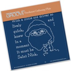 Claritystamp Twas The Night 6 - St. Nick - Groovi Baby Plate A6 Square