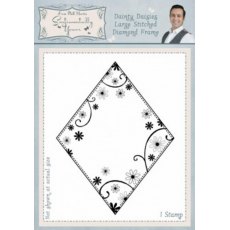 Phill Martin Sentimentally Yours Dainty Daisies - Large Stitched Diamond Frame Stamp