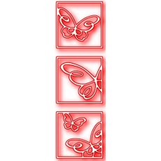 Memory Box Poppy Stamps Die: Bellina Butterfly Triptych