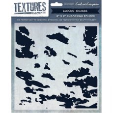Crafters Companion Textures Elements Clouds 8x8 Embossing Folder