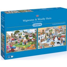 Gibsons Wigwams & Woolly Hats 2 X 500 Piece Jigsaw Puzzle