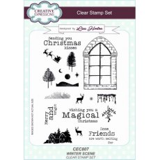 Creative Expressions Clear A5 Stamp Set - Winter Scene By Lisa Horton