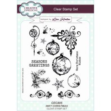 Creative Expressions Clear A5 Stamp Set - Inky Christmas by Lisa Horton