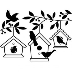 Darice Embossing Folder - Birdhouses In Tree 4.25 x 5.75