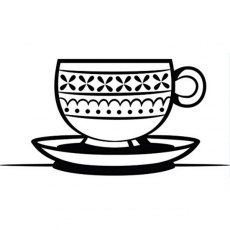 Darice Embossing Folder - Teacup and Saucer