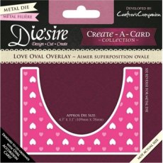 Crafters Companion Die'sire Create A Card Love Oval Overlay