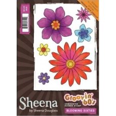 Sheena Douglass Groovin&#039; 60&#039;s A6 Unmounted Stamp - Blooming Sixties