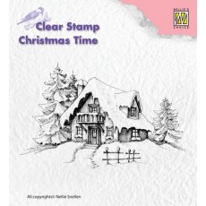 Nellie Snellen - Christmas Time - Snowy House - Clear Stamp CT014