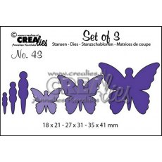 Crealies Set of 3 no. 43 Butterflies CLSET43