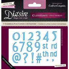 Die'sire Classiques 1' Dies - Contemporary Numbers and Punctuation Die Set
