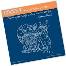 Claritystamp - 3 Cats A5 Groovi Plate