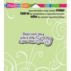 Stampendous Spring Step Rubber Stamp Cling