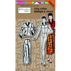 Stampendous Fashion Dame Stamps & Stencil
