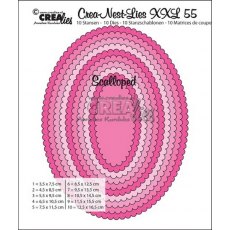 Crealies Crea-Nest-Lies XXL no. 55 Scalloped ovals