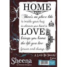 Sheena Douglass A Little Bit Sketchy A6 Unmounted Rubber Stamp - Love