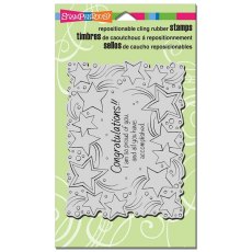 Stampendous Cling Rubber Stamp - Congratulations Stars