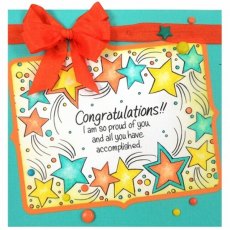 Stampendous Cling Rubber Stamp - Congratulations Stars