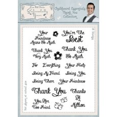 Phill Martin Chalkboard Essentials Thank You Collection Stamp