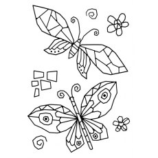 Woodware Stamps - Clear Magic - Mosaic Butterflies