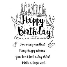 Woodware Stamps - Clear Magic - Birthday Cake Stamp