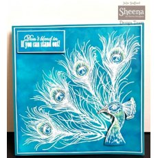 Sheena Douglass - Sketchy A6 Stamp - Peacock