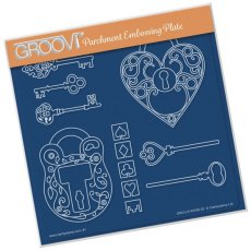 Claritystamp Ltd Key To My Heart A5 Square Groovi Plate