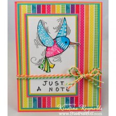 Stampendous Cling Rubber Stamp - Pen Pattern Hummingbird