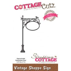 CottageCutz Elites Die - Vintage Shoppe Sign