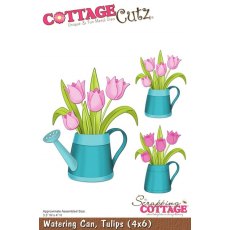 CottageCutz Die - Watering Can, Tulips
