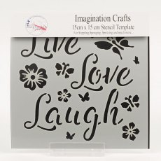 Imagination Crafts  Stencil - Live Love Laugh - 4 For £13