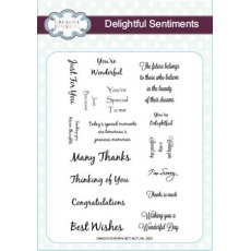 Creative Expressions Delightful Sentiments A5 Clear Stamp Set