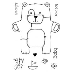 Woodware - Clear Magic Stamps - Baby Patch Bear