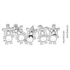 Woodware - Clear Magic Stamps - Party Pigs