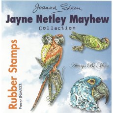 Joanna Sheen 4x4 Rubber Stamp Parrot by Jayne Netley Mayhew