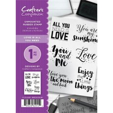 Crafter's Companion A6 Unmounted Rubber Stamp - Love is all you Need
