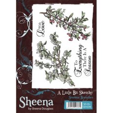 Sheena Douglass A Little Bit Sketchy A6 Unmounted Rubber Stamp - Seasons Branches