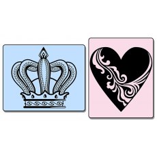 Sizzix Crown and Heart Set Embossing Folders