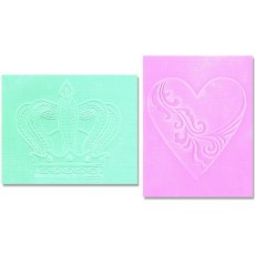 Sizzix Crown and Heart Set Embossing Folders