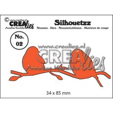 Crealies Silhouetzz Dies CLSH02 - Birds B