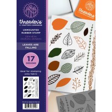 Threaders - A5 Rubber Stamp - Leaves are Falling
