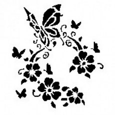 Imagination Crafts Stencil - Butterflies With Flower - 4 For £13