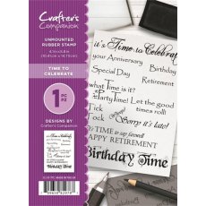 Crafter's Companion A6 Unmounted Rubber Stamp - Time To Celebrate
