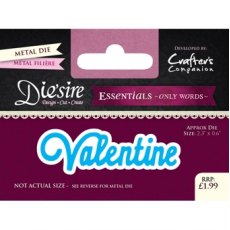 Die'Sire Essentials Only Words Valentine Die