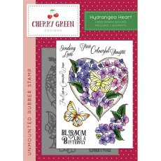 Cherry Green Stamp A5 - Hydrangea Heart
