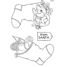 Woodware Clear Stamps - The Stuffed Stockings