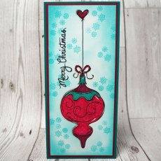 Woodware Clear Stamps - Swirly Solo Bauble