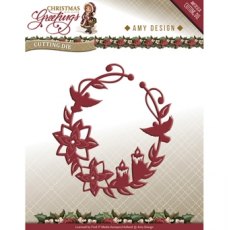 Amy Design Christmas Greetings Ornament Die Set