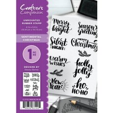 Crafterâ€™s Companion Christmas A6 Rubber Stamp - Sentimental Christmas